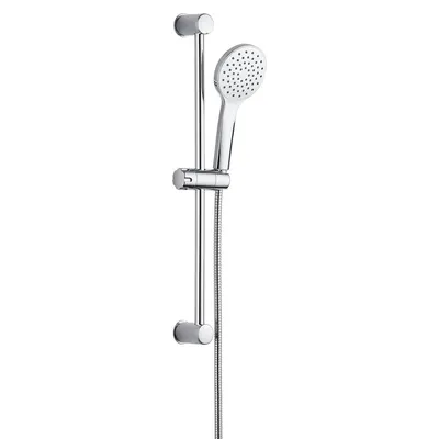 Set de duș argintiu din oțel inoxidabil 60 cm cu duș de mână, cu suport glisant No. 2 – Allstar