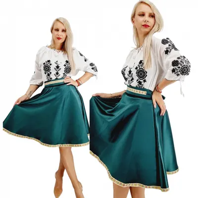Set stilizat traditional format din ie si fusta 04