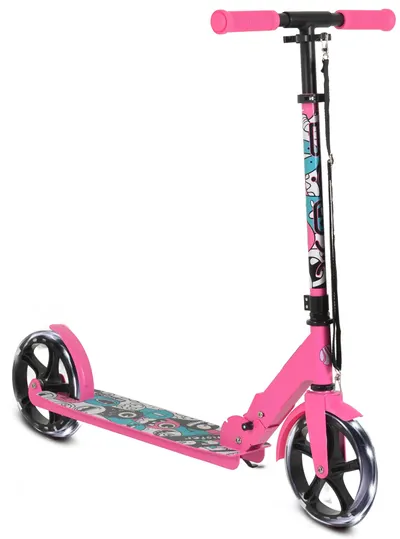 Trotinetă pliabilă Byox - Monster, roz
