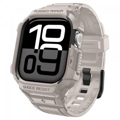 Husa Spigen Rugged Armor Pro V2 pentru Apple Watch Series 10 / 11 42mm, Bej ACS10496