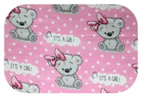 Scutec din bumbac tetra Lux 70x80 cm model Pink Bear