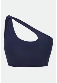 Bustiera de baie cu decupaje - Bleumarin
