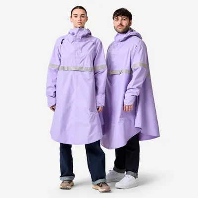 Poncho ploaie ciclism în oraș vizibilitate pe timp de noapte 540 Mov