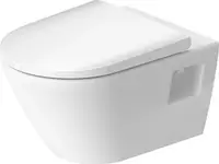 WC Duravit D-Neo 45780900A1, suspendat, Rimless, capac SoftClose, Alb