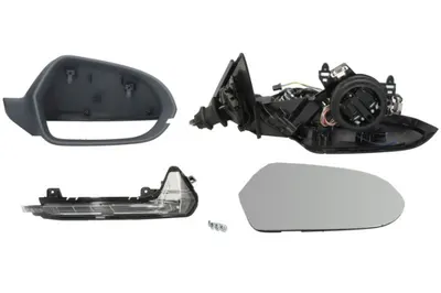 Oglinda laterala Dreapta electric Da, asferice, incalzita, crom, carcasa potrivit AUDI A6 ALLROAD C7, A6 C7 -04.15