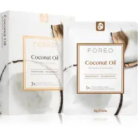 FOREO Farm to Face Sheet Mask Coconut Oil mască textilă nutritivă 3x20 ml