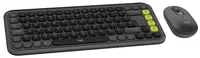 Set tastatură și mouse Logitech - POP ICON COMBO, fără fir, Graphite & Green