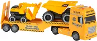 Set de joacă Jin Jia Toys - Transportor auto cu excavator si autobasculante