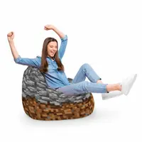 Fotoliu Puf Bean Bag tip Para XL Minecraft Piatra Pamant