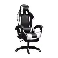 RESIGILAT - Scaun Gaming Racing SpeedX GT, Piele Ecologică, Recliner, Perne Ergonomice și Suport pentru Picioare