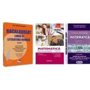 Pachet Bacalaureat 2026. Limba si literatura romana, Matematica M1 Teste si Informatica. Ghid de pregatire clasele 11-12 intensiv Pascal C/C++