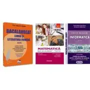 Pachet Bacalaureat 2026. Limba si literatura romana, Matematica M1 Teste si Informatica. Ghid de pregatire clasele 11-12 intensiv Pascal C/C++
