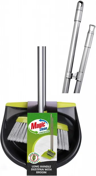 Lopată și perie cu mâner pliabil Magic Clean - Premium Green Power