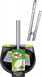 Lopată și perie cu mâner pliabil Magic Clean - Premium Green Power