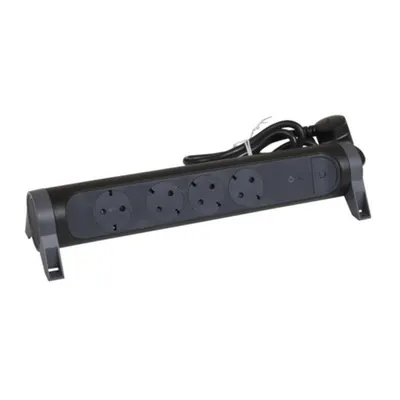 Prelungitor Sch 4x2p+t Premium Paratrasnet 1,5m 1,5mm2 Negru