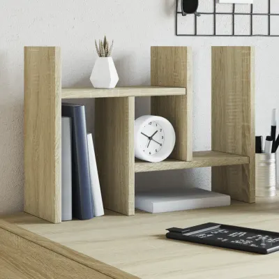 vidaXL Organizator birou stejar sonoma 34,5x15,5x35,5cm lemn prelucrat