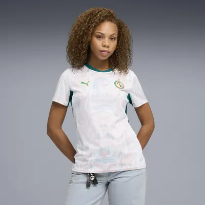 Tricou fotbal femei mânecă scurtă Heimtrikot 2026, alb cu detalii colorate PUMA