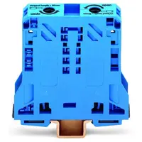 2-conductor through terminal block; 50 mm²; lateral marker slots; only for DIN 35 x 15 rail; POWER CAGE CLAMP; 50,00 mm²; blue