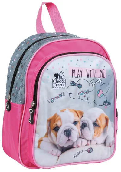 Ghiozdan pentru gradiniță Derform Cleo&Frank - Play With Me, cu 2 compartimente