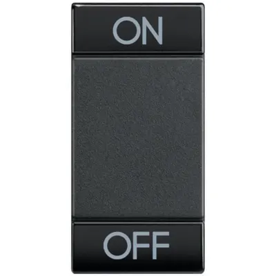 Capac tastaLiVinglight MyHOME BUS - simbol PORNIT/OPRIT - 1 modul - antracit