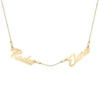 Heritage - Colier personalizat cu doua-cinci nume din argint 925 placat cu aur galben 24K