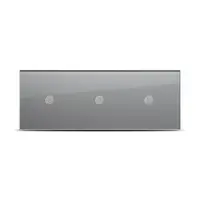 Panou triplu gri 1T+1T+1T, aparataj touch PULSAR NS