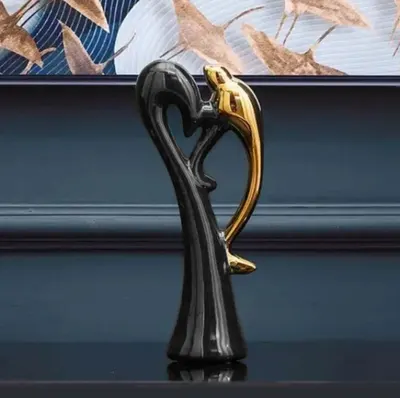 Statuetă Morello - Bird Black & Gold, 24 х 10.5 х 6.5 cm