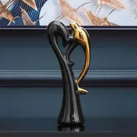 Statuetă Morello - Bird Black & Gold, 24 х 10.5 х 6.5 cm