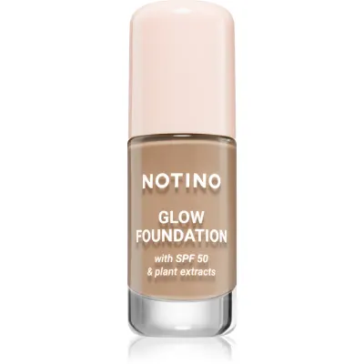 Notino Glow Foundation With SPF 50 & Plant Extracts make-up pentru luminozitate SPF 50 01 Light Medium Warm 30 ml