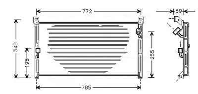 Condensator climatizare potrivit TOYOTA RAV 4 I 2.0 06.94-06.00