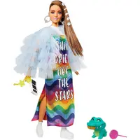 Papusa Barbie Extra Style, Yellow Coat