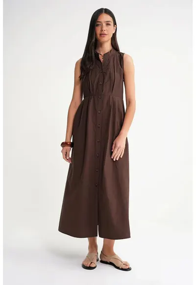 Rochie Maxi HiCCUP Guler Tippet - maro - textil