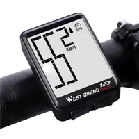 Ciclocomputer biciclete de oraș ecran retroiluminat, multifuncțional, negru