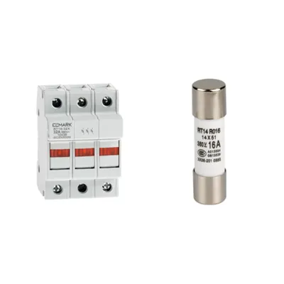 Pachet de Protectie Robusta Trifazata: Soclu Siguranta Fuzibila 10x38 3P 32A + Siguranta Fuzibila 10x38 20A