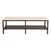 Măsuță de cafea maro/bej cu blat din piatră 140x60 cm Orwel - Rowico