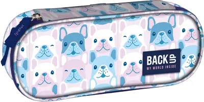 Penar oval școlar BackUp A - Buldog, 1 fermoar