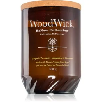Woodwick Renew Ginger & Tumeric lumânare parfumată cu fitil din lemn