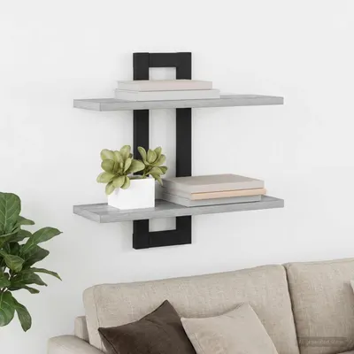 vidaXL Rafturi suspendate Sonoma gri 40 x 15 x 40 cm Lemn prelucrat