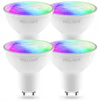 Bec LED Yeelight W1, Wi-Fi, GU10, 4.5W, 2700K - 6500K, 350lm, Set 4 bucati, Multicolor YLDP004-A