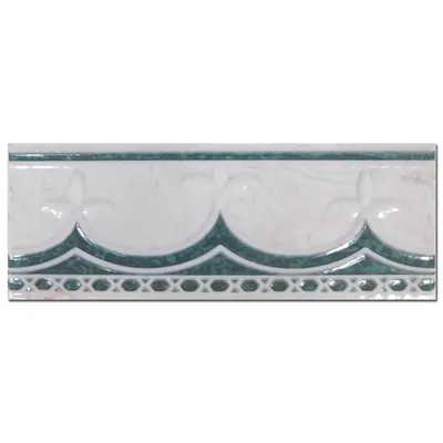 Brau decorativ faianta baie / bucatarie Mirella Verde 7.5 x 20
