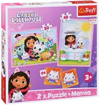 Trefl Puzzle 2 în 1 - Gabby și prietenii ei pisici