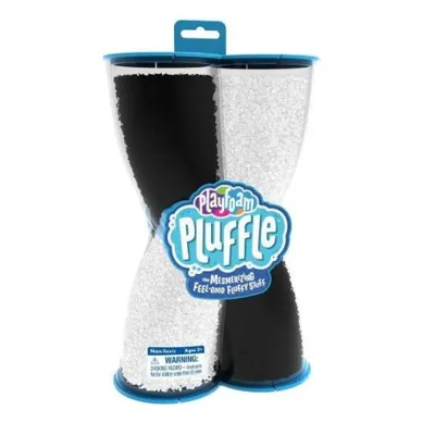 Spuma de modelat playfoam pluffle™ twist - alb si negru