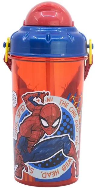Sticlă cu pai Stor Spider-man - 465 ml