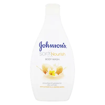 Gel de dus cu ulei de migdale si aroma de iasomie Soft & Nourish, 400ml, Johnson&Johson
