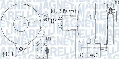 Alternator (14v, 150a) Potrivit Ford Galaxy Ii, Mondeo Iv, S-Max; Land Rover Freelander 2 2.0d 2.2d 10.06-06.15