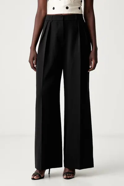 Le Privé pantaloni wide leg pentru femei VIOLA TROUSERS NOIR