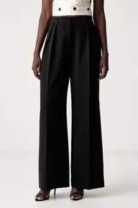 Le Privé pantaloni wide leg pentru femei VIOLA TROUSERS NOIR