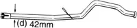 Teava esapament Mijloc (42) potrivit PEUGEOT 206 1.1 1.4 08.98-12.12