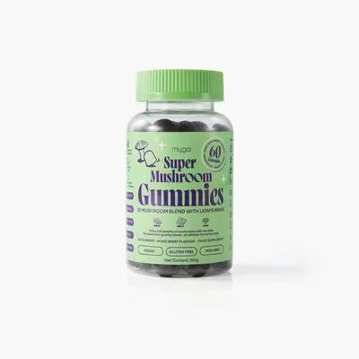 Myga Super Ciuperci Gummies 10 Extracte 60 Bucă?i Fructe de pădure