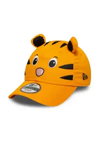 Sapca baseball din bumbac cu urechi - Negru/Portocaliu